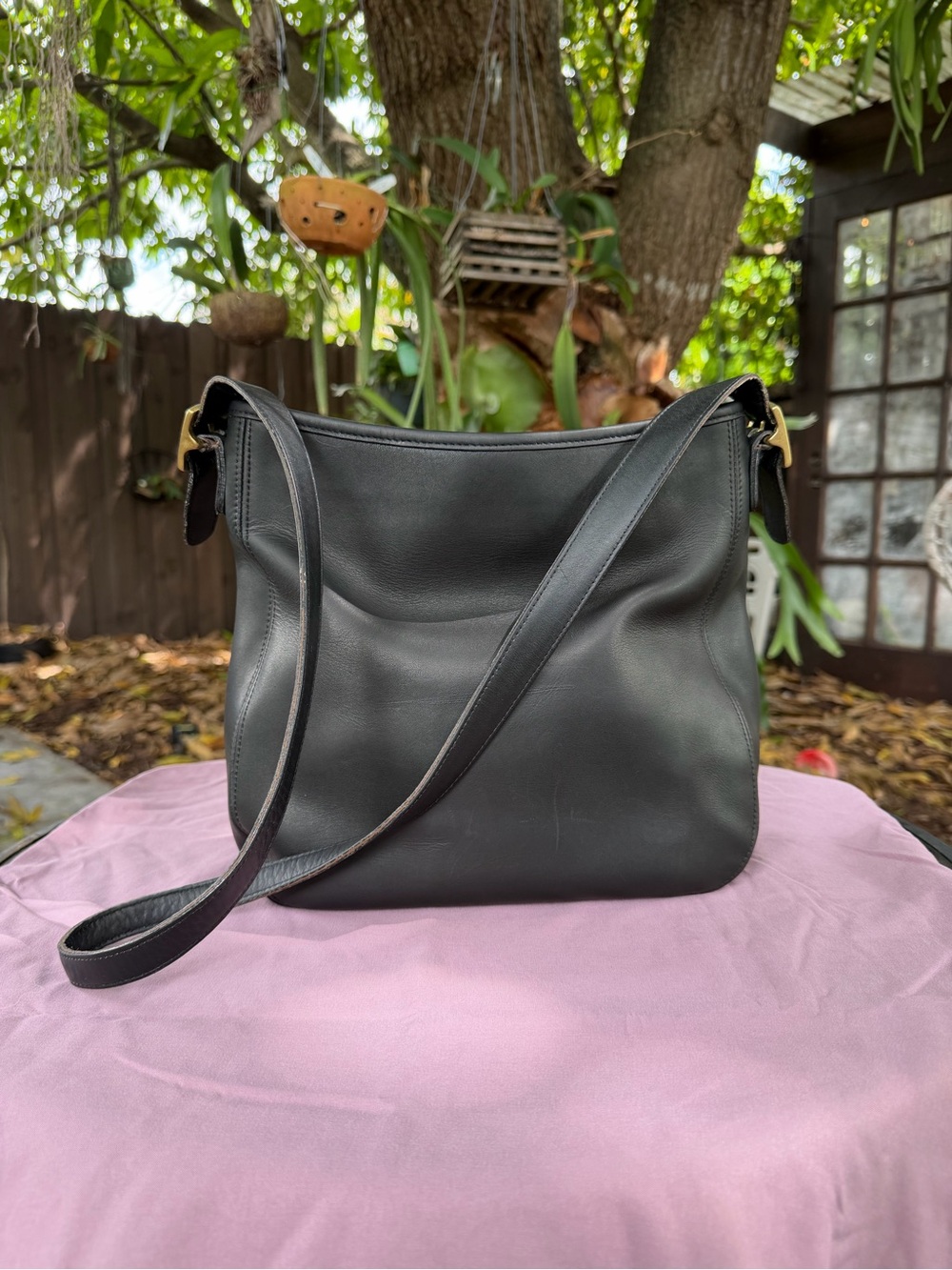 Vintage Coach Chelsea Hobo 6003 Black Leather USA Made 1998